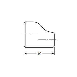 Stumsvets excentrisk reducering